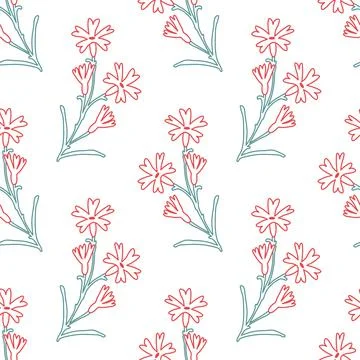 Seamless floral pattern Stock Illustration