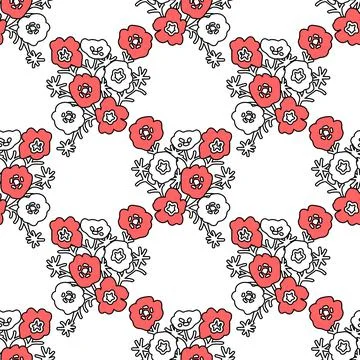 Seamless floral pattern Stock Illustration