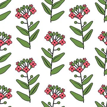 Seamless floral pattern Stock Illustration