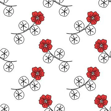 Seamless floral pattern Stock Illustration