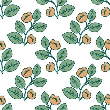 Seamless floral pattern Stock Illustration