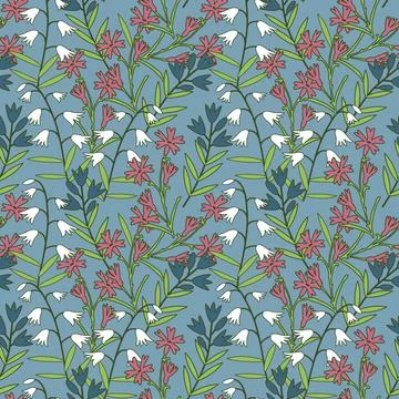 Seamless floral pattern Stock Illustration