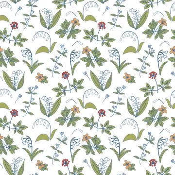 Seamless floral pattern Stock Illustration