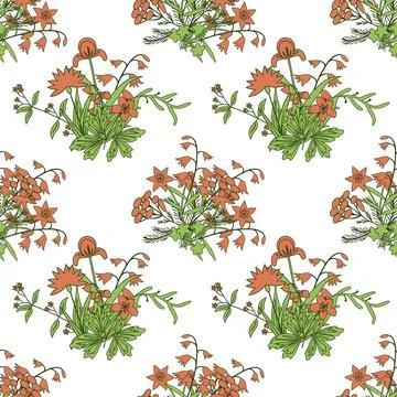 Seamless floral pattern Stock Illustration