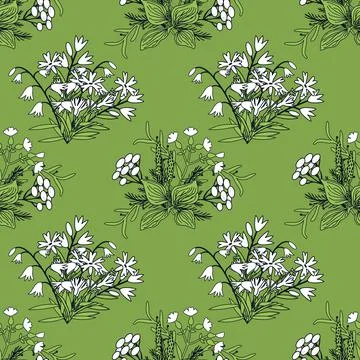 Seamless floral pattern Stock Illustration
