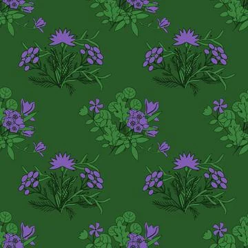 Seamless floral pattern Stock Illustration