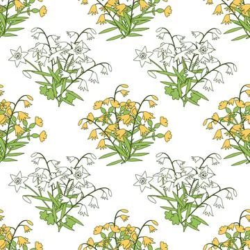 Seamless floral pattern Illustrazione stock