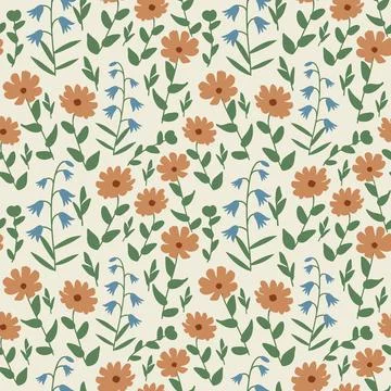 Seamless floral pattern Stock Illustration