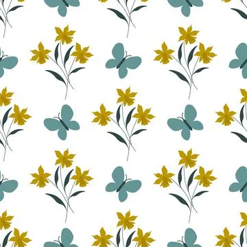Seamless floral pattern Stock Illustration
