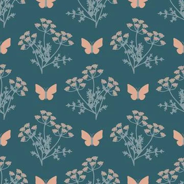 Seamless floral pattern Stock Illustration