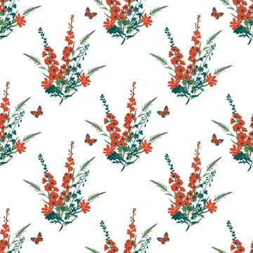 Seamless floral pattern Stock Illustration