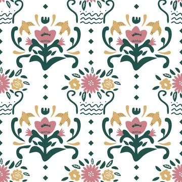 Seamless floral pattern Stock Illustration