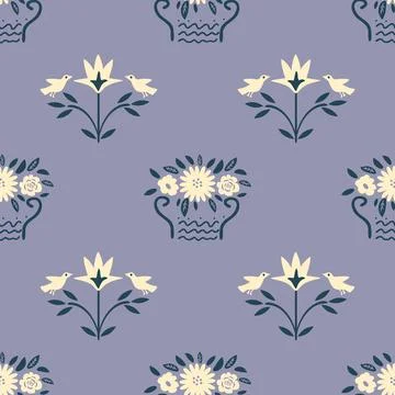 Seamless floral pattern Stock Illustration