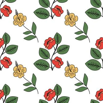 Seamless floral pattern Illustrazione stock
