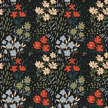 Seamless floral pattern Stock Illustration