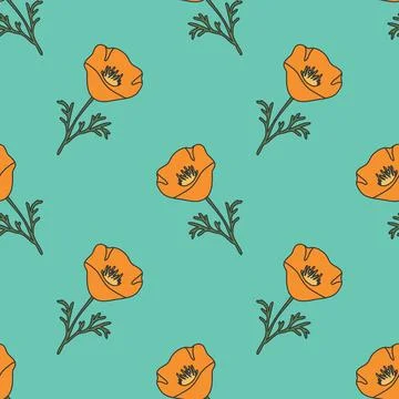 Seamless floral pattern Stock Illustration