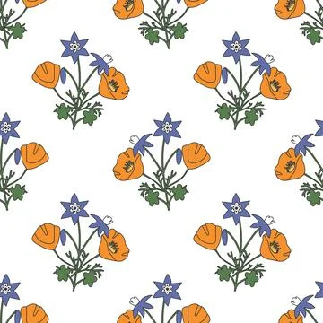 Seamless floral pattern Stock Illustration