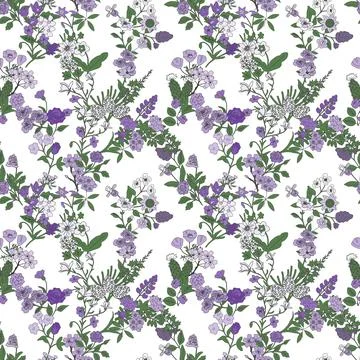Seamless floral pattern Illustrazione stock