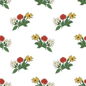 Seamless floral pattern Stock Illustration