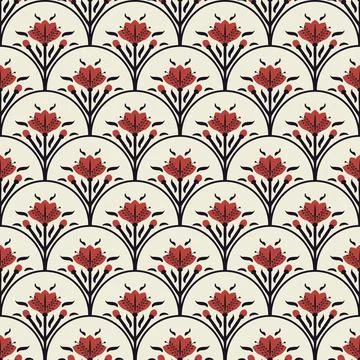 Seamless floral pattern Stock Illustration