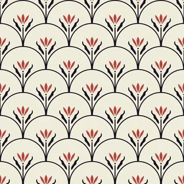 Seamless floral pattern Stock Illustration