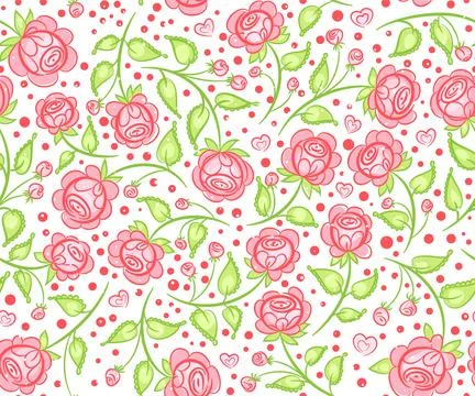 Seamless floral pattern Stock Illustration