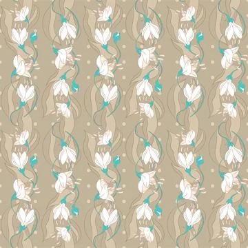 Seamless Floral pattern Stock Illustration