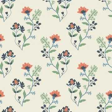 Seamless floral pattern Stock Illustration