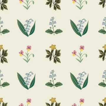 Seamless floral pattern Stock Illustration