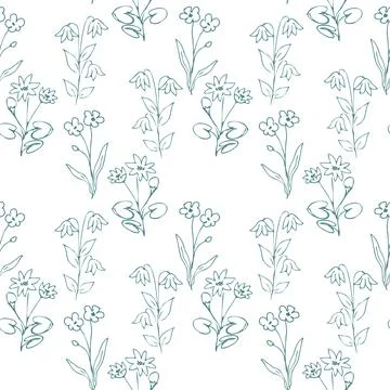Seamless floral pattern Stock Illustration
