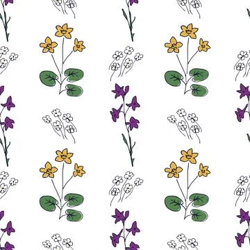 Seamless floral pattern Stock Illustration