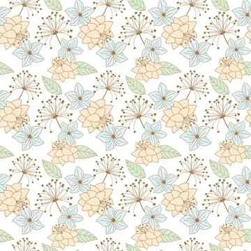Seamless floral pattern Stock Illustration