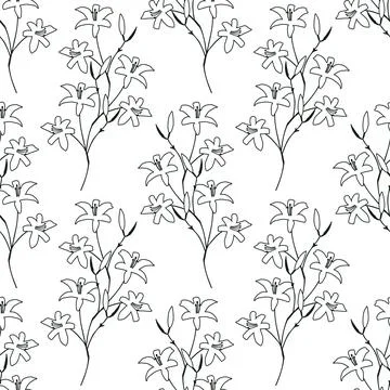 Seamless floral pattern Stock Illustration