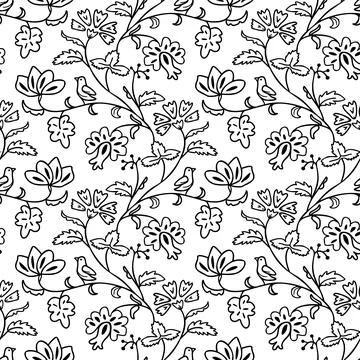 Seamless floral pattern Stock Illustration