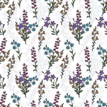 Seamless floral pattern Stock Illustration