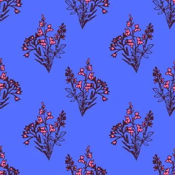 Seamless floral pattern Stock Illustration