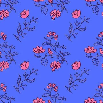 Seamless floral pattern Stock Illustration