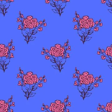 Seamless floral pattern Stock Illustration