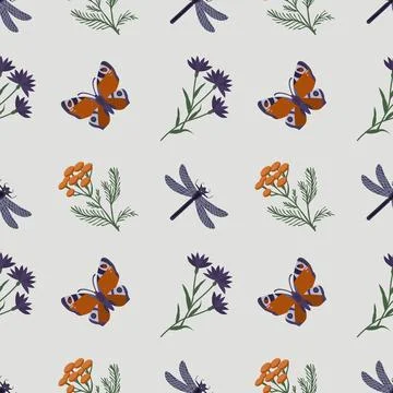 Seamless floral pattern Illustrazione stock
