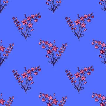 Seamless floral pattern Illustrazione stock