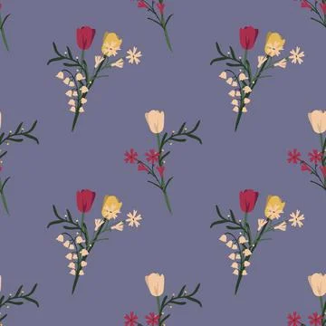 Seamless floral pattern Stock Illustration