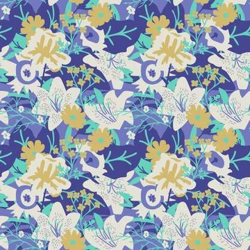 Seamless floral pattern Stock Illustration