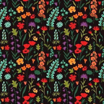 Seamless floral pattern Stock Illustration