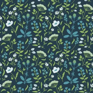 Seamless floral pattern Stock Illustration