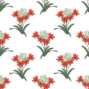 Seamless floral pattern Stock Illustration