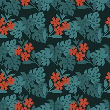 Seamless floral pattern Stock Illustration
