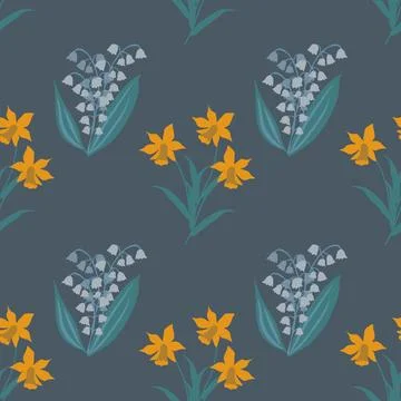 Seamless floral pattern Stock Illustration