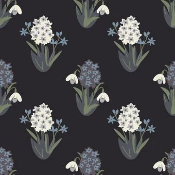 Seamless floral pattern Illustrazione stock