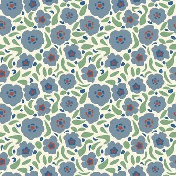 Seamless floral pattern Stock Illustration