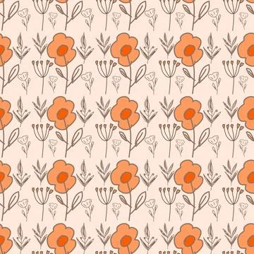 Seamless floral pattern Stock Illustration